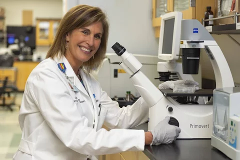 “Helping women with gynecologic malignancies to live longer and better lives has not only been my lifelong commitment, but this quest has also greatly enriched my own life,” said Dr. Beth Karlan. (Photo by Joshua Sudock/UCLA Health)