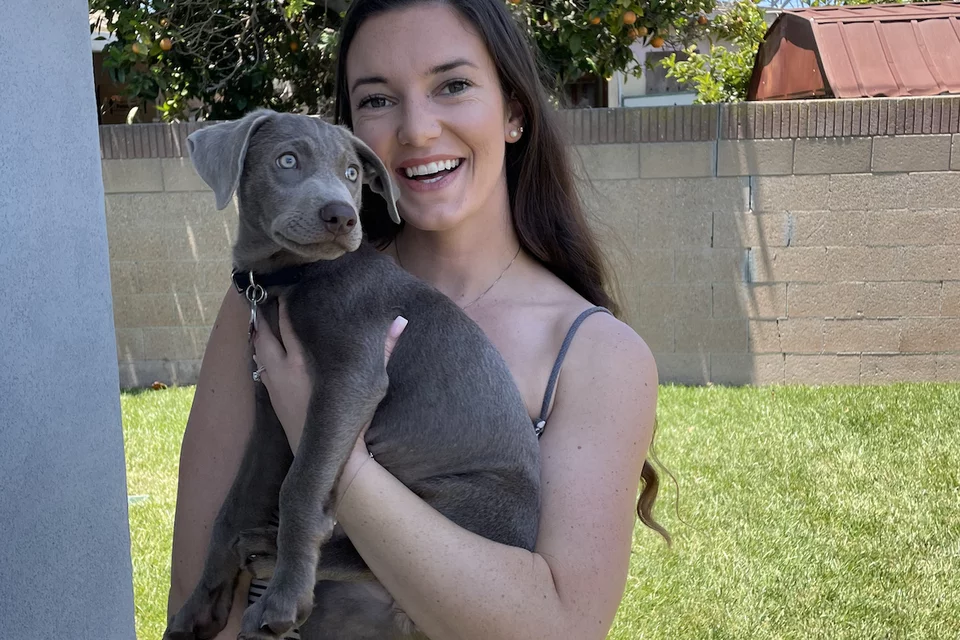 Medical student Shannon Richardson, pictured here with her dog Luna, shares her story of becoming a doctor.  