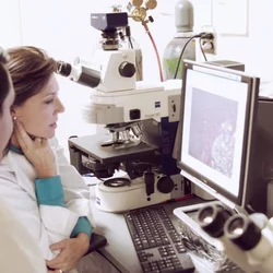 Melissa Spencer, PhD in the lab