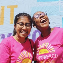 Medical student Nafisa Wara, pictured with a colleague, shares her story of becoming a doctor