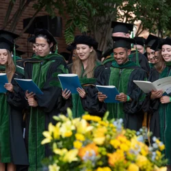 Medical School vs. Law School Graduating medical students read the hippocratic oath in unison