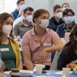 Pursuing an MD and PhD A group of students attend an MSTP event