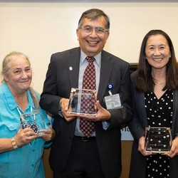 Drs. Mary Marfisee, Arthur Gomez, and Linda Liau