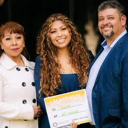 Rocio Garcia Quinteros and her parents