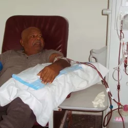Patient receiving dialysis