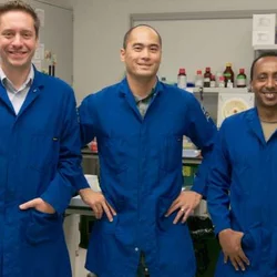 UCLA cancer researchers and study co-authors Evan Abt PhD, Thuc Le PhD and Khalid Rashid PhD