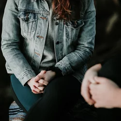 Two people during a therapy session