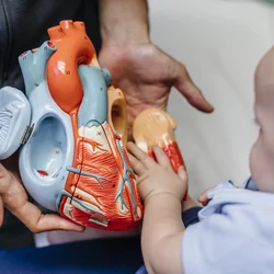 A pediatric patient in a doctor's office