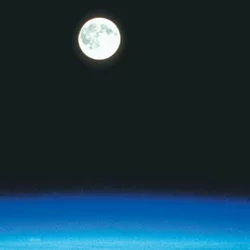 moon in space