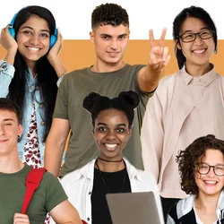 Group of teens
